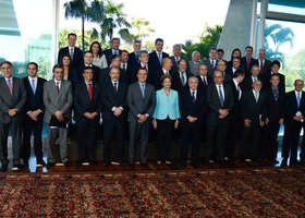 Dilma reunida com os governadores
